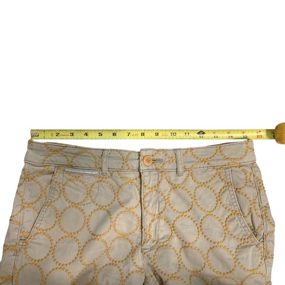 Chino by Anthropologie Circle Embroidered Womens Pant Size 28 Relaxed Comfort - Picture 5 of 12